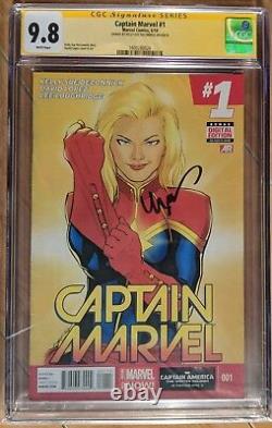 Capitaine Marvel #1 Cgc 9.8 Série Signature Signée Par Deconnick