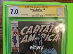 Captain America #113 Série de signatures CGC 7.0 Signé par Jim Steranko