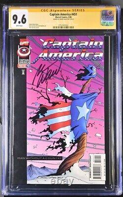 Captain America #451 Marvel Comics CGC Signature Series 9.6 Signé Mark Waid