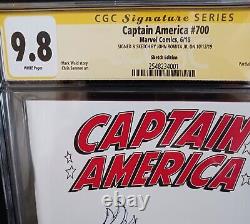Captain America #700 Sketch Cover Cgc Signature Series 9.8 Pages Blanches