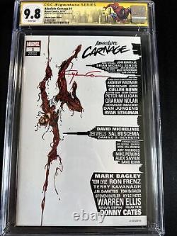 Carnage Absolu #1 CGC 9.8 SS Série de signatures Clayton Crain Scorpion Variant