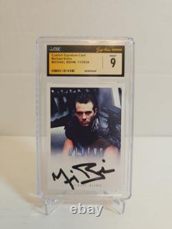 Carte de signature personnalisée de Michael Biehn MINT CGC 9 SÉRIE DE SIGNATURE LOT 594