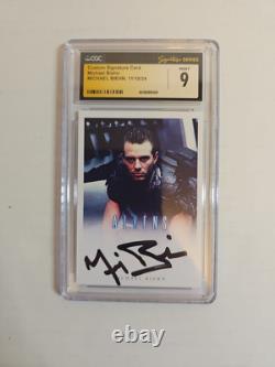 Carte de signature personnalisée de Michael Biehn MINT CGC 9 SÉRIE DE SIGNATURE LOT 594