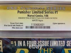 Cgc 9.2 Signature Series Punisher #1 (1986)! Signé Par Stan Lee & John Romita Sr