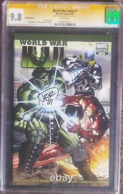 Cgc 9.8 La Guerre Mondiale Hulk #1 Histoire Greg Pak Série De Signature John Romita Jr