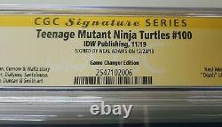 Cgc 9,8 Tmnt 100 Adams Neal Ninja Turtles 1/800 Série Signature Ss Nm/mt