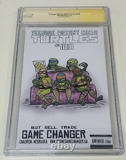 Cgc 9,8 Tmnt 100 Adams Neal Ninja Turtles 1/800 Série Signature Ss Nm/mt