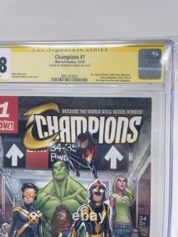 Champions #1 CGC 9.8 Série de signatures Humberto Ramos Signé Marvel 2016