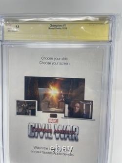 Champions #1 CGC 9.8 Série de signatures Humberto Ramos Signé Marvel 2016