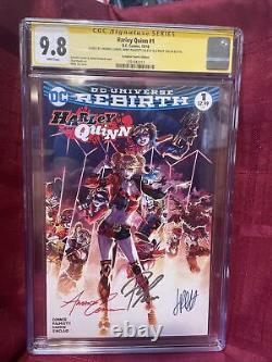 DC Universe Rebirth Harley Quinn #1 Cgc Signature Series 9.8 Signé