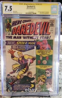 Daredevil #1 Cgc 7.5! Série Signature Stan Lee! 1964 Première Application De Matt Murdock