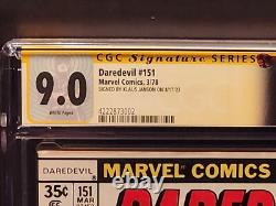 Daredevil #151 3/78 Série de signatures CGC signée par Klaus Janson CGC 9.0