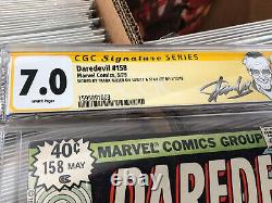 Daredevil #158 Marvel Comic Book, Cgc 7.0 Stan Lee Signature Series 1st Miller