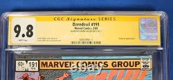 Daredevil #191 CGC SS 9.8 Signé Frank Miller Marvel 1983 Bullseye