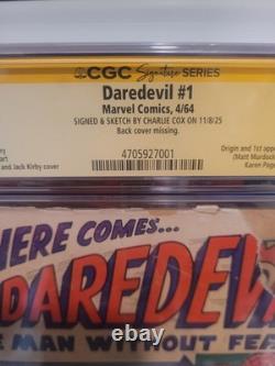 Daredevil n° 1 (1964) CGC 0,5 Signature Series Charlie Cox