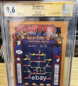 Deadpool 10 Cgc 9.6 Taco Time 2 8bit Game Variant Matthew Waite Signature Series<br/> <br/>  Deadpool 10 Cgc 9.6 Taco Time 2 8bit Jeu Variant Signature de Matthew Waite