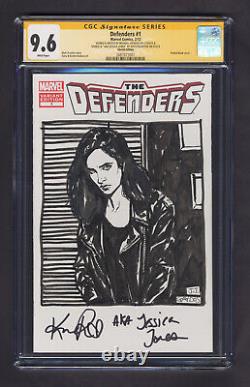 Defenders #1 9.6 Cgc Signature Series - Croquis de Gaydos et signé par Ritter