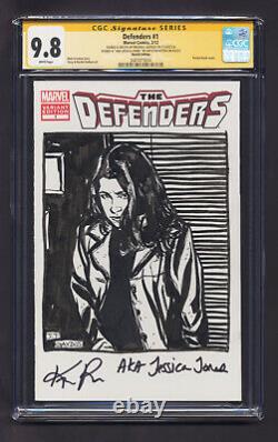 Defenders #1 9.8 Cgc Signature Series - Croquis de Gaydos et signé par Ritter