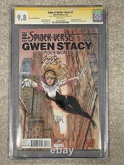 Edge Of Spider-verse #2 Comic Bug Variante Cgc 9.8 Signature Série 2x Signée