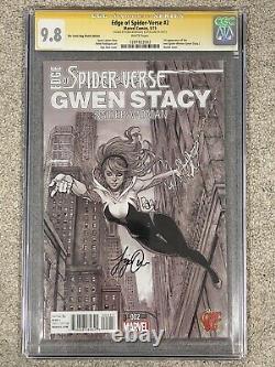 Edge Of Spider-verse #2 Comic Bug Variante Cgc 9.8 Signature Série 2x Signée