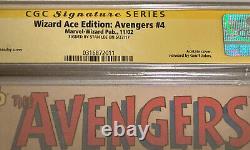 Édition Wizard Ace Avengers 4 CGC 9.6 Signée STAN LEE Signature Series SS WP
