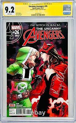 Elizabeth Olsen a signé la série CGC Signature Graded 9.2 de Uncanny Avengers #26.