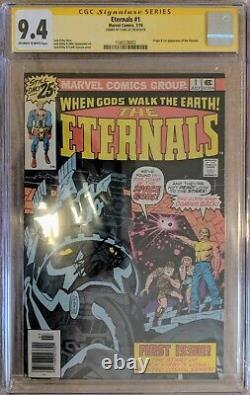 Eternels #1 Cgc 9.4 Série De Signatures Signée Par Stan Lee Marvel 1976