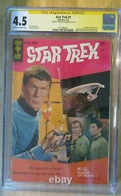 Étoile Trek #1 Gold Key 1967 Signé William Shatner Ss Cgc 4.5 Série De Signatures