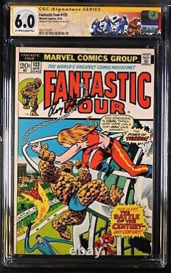 Fantastic Four 133 CGC 6.0 SS Signé Roy Thomas Étiquette Personnalisée Âge de Bronze