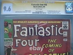 Fantastic Four #48 Cgc 9.6 Wp Ss Signé Stan Lee 1ère Application Silver Surfer