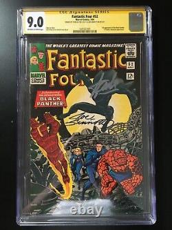 Fantastic Four #52 Cgc 9.0 Signé Stan Lee Et Joe Sinnott (jul 1966, Marvel)