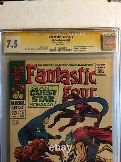 Fantastic Four #73 Cgc 7.5 Signature Series Signé Par Stan Lee