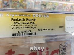 Fantastique Réimpression De Quatre Disques D'or #1. Cgc 4.0 Série De Signatures Stan Lee