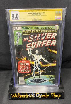 Fantasy Masterpieces #1 Silver Surfer Newsstand Cgc 9.0 Tireur Signé Fingeroth