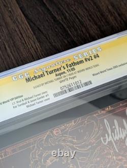 Fathom #4 CGC 9.8 Série de Signatures Signé par Michael Turner Wizard World VIP