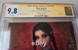 Filles Zirty CGC 9.8 Signature Series Signé Nathan Szerdy Mercredi Addams en Feuille d'Aluminium