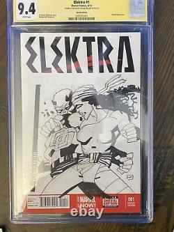 Frank Miller Original Cgc Signature Série Daredevil Et Elektra Sketch Cover