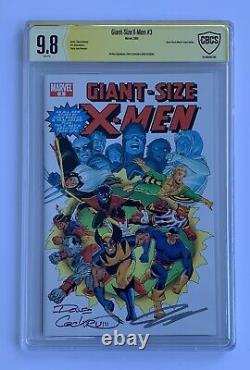 Géant Taille X-Men #3 CBCS 9.8 Signé Dave Cockrum John Cassaday SS Marvel Pas CGC