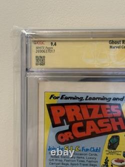 Ghost Rider n°69 CGC 9,4, Signature Series signé Roy Thomas, 06/82, pages blanches