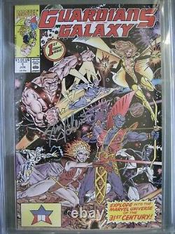 Guardians Of The Galaxy #1 Cgc 9.8 Wp Ss Signé Jim Valentino 1er Taserface