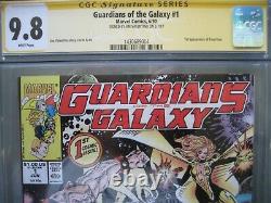 Guardians Of The Galaxy #1 Cgc 9.8 Wp Ss Signé Jim Valentino 1er Taserface