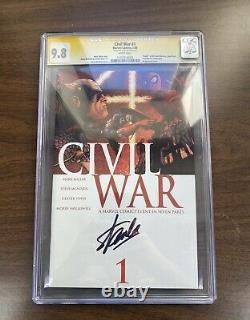 Guerre Civile #1 Signée Par Stan Lee Cgc Ss Graded 9.8 Wp 2006? Série De Signatures