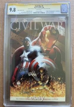 Guerre civile n°1 CGC 9,8 Signature Series signé Michael Turner Aspen Variant