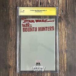 Guerre des chasseurs de primes de Star Wars #4 CGC 9.8 WP, Série Signature, Signé par J.