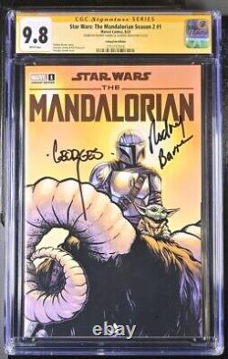 Guerres des étoiles Le Mandalorien Saison 2 #1 Marvel Comic CGC Signature Series 9.8 Sig