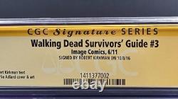 Guide des survivants de The Walking Dead 3 CGC 9,8 signé par Robert Kirkman pages blanches