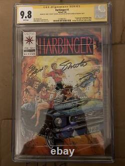 HARBINGER #1 (1992) CGC 9.8 Série Signature signée par Shooter, Layton et Jackson