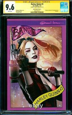 Harley Quinn #3 Variante MARGOT ROBBIE CGC SS 9.6 signé Greg Horn SIGNATURE COMPLÈTE