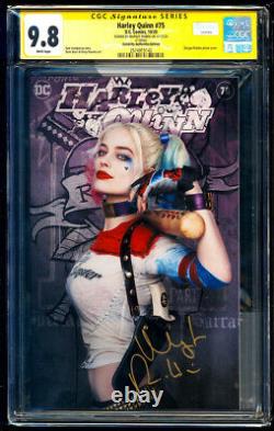 Harley Quinn #75 Couverture De La Variante De Photo Ss Cgc 9.8 Série De Signature Margot Robbie