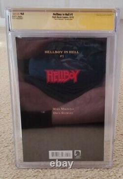 Hellboy In Hell #1 Variante Cgc 9.8 Série Signature Wp Signé Par Ron Perlman